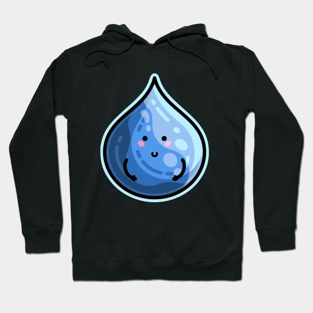 Kawaii Cute Water Droplet Hoodie by freeves